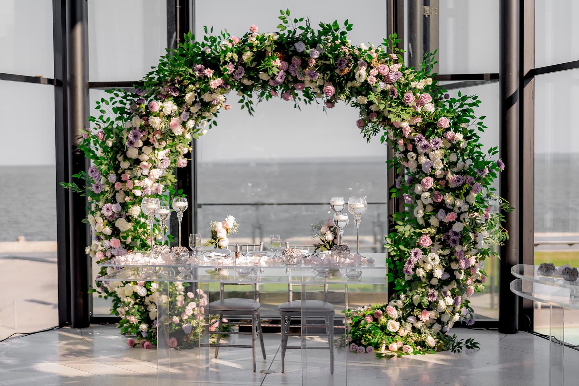 Elegant luxury event scene with refined details and warm lighting